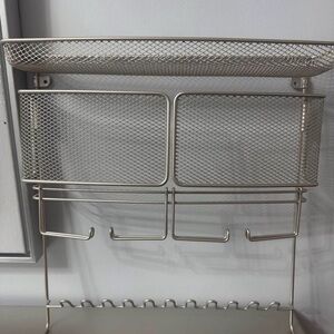Silver Metal Wall Organizer